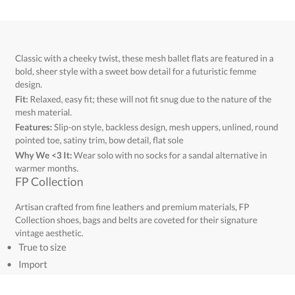 Free People Mesh Mania Bow Flat in Cloud Pink Size US9 Revolver New In Box - Picture 5 of 15